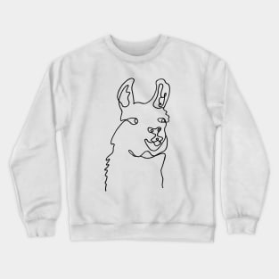 Llama Continuous Line Art Crewneck Sweatshirt